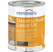 Pot de lasure Remmers Dauerschutz Lasur UV Palisander 0,75 litre pour surfaces en bois extérieur pour portes fenêtres et façades
