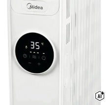 Radiateur convecteur Midea avec écran numérique et commande tactile (Image AI modified or generated)