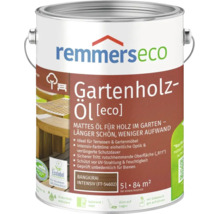 Huile pour bois de jardin Remmers eco Bangkirai 5 litres pour terrasses et meubles de jardin dans un bidon métallique.