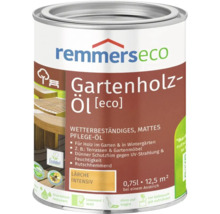 Un pot d huile pour bois de jardin Remmers Eco teinte mélèze intensif, 0,75 litre, pour l entretien résistant aux intempéries du bois extérieur.