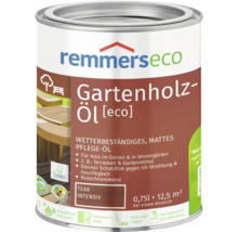 Huile pour bois de jardin Remmers eco teinte teck intensif, pot de 0,75 litre pour l'entretien extérieur des terrasses et meubles de jardin.