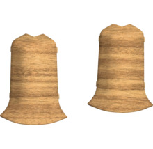 Deux embouts pour plinthes aspect bois