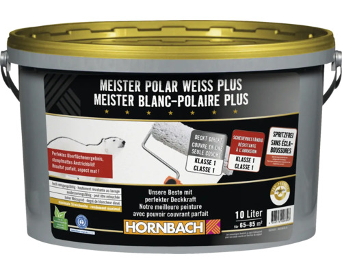 Meister Polar Weiss Plus Wandfarbe 10 Liter Eimer von Hornbach