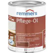 Huile d'entretien pour bois Remmers, à base de solvant, pour terrasses et meubles de jardin, couleur teck, boîte de 0,75 litre.