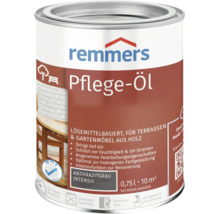Huile d'entretien Remmers gris anthracite pour bois de jardin bidon 0,75 litre