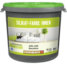 Peinture silicate intérieure HORNBACH peinture murale mate blanche pour supports minéraux en seau de 25 litres