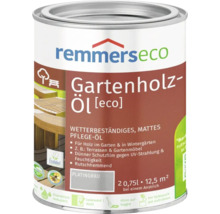 Pot de huile pour bois de jardin Remmers Eco gris platine 0,75 litre pour l'entretien résistant aux intempéries du bois extérieur.