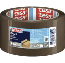 Tesa Pack Solid and Strong Klebeband Rolle 66 Meter lang 50 Millimeter breit für schwere Pakete geräuscharm und alterungsbeständig