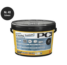 Seau de mortier de jointoiement flexible PCI Nanofug Premium numéro 40 noir pour carreaux et pierre naturelle