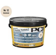 Mortier de jointoiement flexible PCI Nanofug Premium couleur Anemone numéro 12 en seau pour carrelage et pierre naturelle