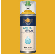 Vernis en spray Belton Free Aqua Colours jaune colza RAL 1021 brillant