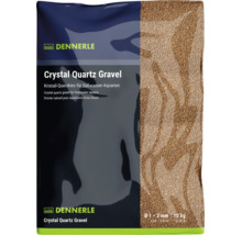 Dennerle gravier de quartz cristal pour aquariums eau douce, granulométrie 1 à 2 millimètres, 10 kilogrammes