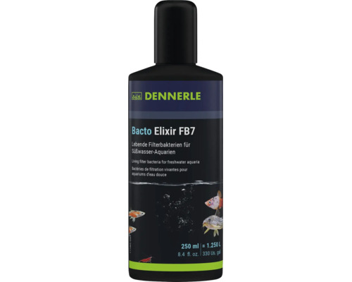 Dennerle Bacto Elixir FB7 bactéries de filtration vivantes pour aquariums d eau douce flacon 250 millilitres