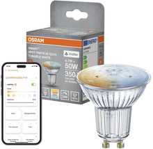 Spot LED Osram Smart Plus PAR16 GU10 avec contrôle par application et emballage