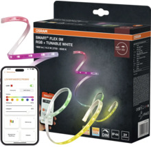 Ruban LED Osram Smart Plus Flex 5 mètres RGB et blanc ajustable avec contrôle via application dans son emballage