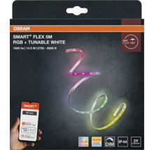 Ruban LED Osram Smart Plus Flex 5 mètres RGB et blanc réglable pour extérieur avec contrôle par application et assistant vocal