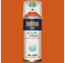 Peinture en aérosol Belton Free Aqua Colours orange pur brillant RAL 2004