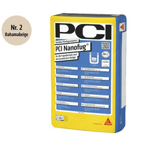 Mortier de jointoiement flexible PCI Nanofug en bahamabeige, pour toutes largeurs de joint et revêtements céramiques.