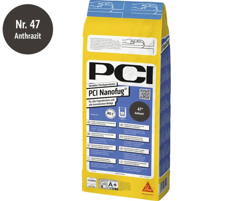 Mortier de jointoiement flexible PCI Nanofug anthracite pour carrelage