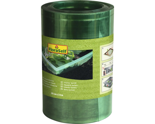 Barrière anti limaces FloraSelf sur rouleau 20 centimètres par 14 mètres pour la protection contre les limaces au jardin.