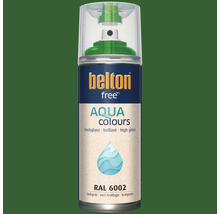 Peinture en aérosol Belton free Aqua Colours brillant vert feuillage RAL 6002