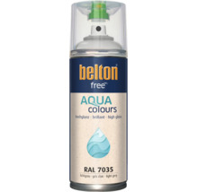 Vernis en aérosol Belton Free Aqua Colours gris clair RAL 7035 finition brillante