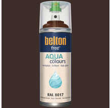Peinture en aérosol Belton Free Aqua Colours brun chocolat RAL 8017 brillant