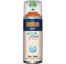 Peinture en aérosol belton free Aqua Colours orange pur mat RAL 2004