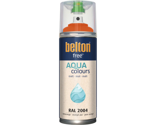 belton free Aqua Colours Sprühlack in reinorange matt RAL 2004