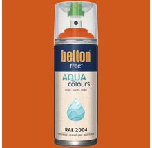 Spray de peinture Belton free Aqua en orange pur mat RAL 2004