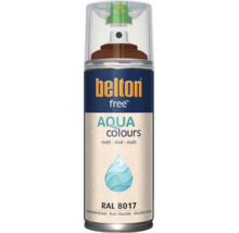 Peinture en aérosol Belton Free Aqua Colours brun chocolat RAL 8017 avec finition mate