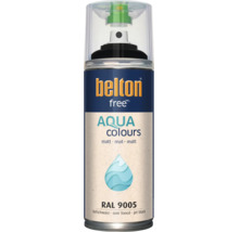 Bombe de peinture Belton free Aqua Colours mate RAL 9005 noir foncé 400 millilitres