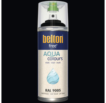 Peinture en aérosol Belton free Aqua Colours mat RAL 9005 noir foncé
