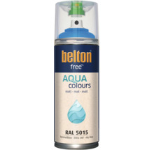 Peinture en aérosol Belton free Aqua colours mate bleu ciel RAL 5015