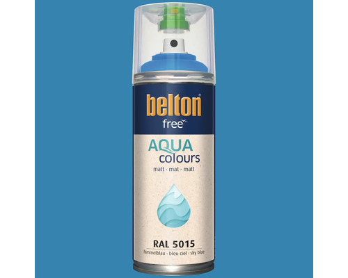 Aérosol belton free Aqua Colours mat RAL 5015 bleu ciel