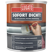 Boîte de produit d'étanchéité Lugato Sofort Dicht pour colmater les fuites et les fissures au pinceau.