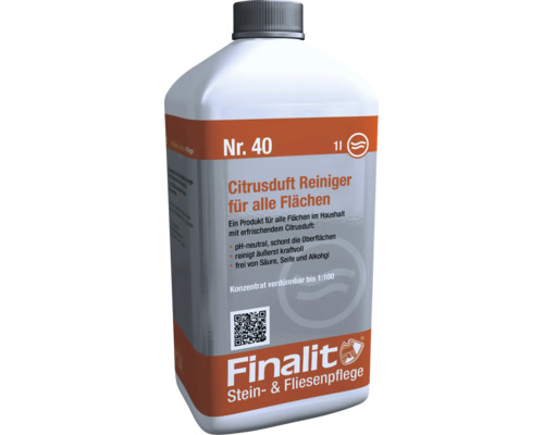 Finalit Nummer 40 Citrusduft Reiniger für alle Flächen 1 Liter Flasche Konzentrat zur Reinigung von Oberflächen