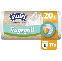 Swirl Muellbeutel mit Tragegriff, 20 Liter Fassungsvermoegen, 17 Stueck pro Packung.