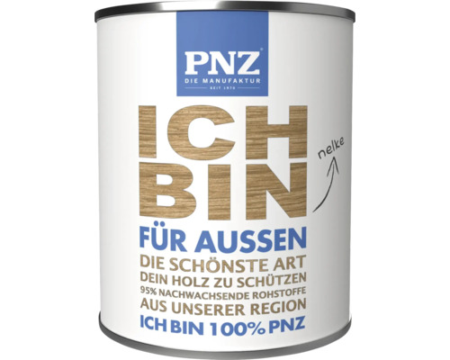 Pot de peinture de protection pour bois PNZ pour extérieur teinte clou de girofle