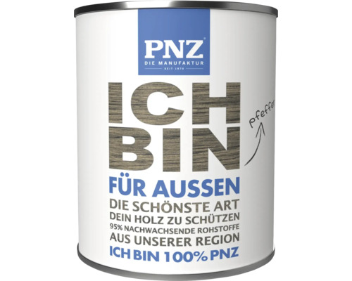 Protection du bois PNZ pour extérieur teinte poivre dans une boîte