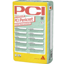 Mortier de ragréage PCI Pericret pour sol, mur et plafond, sac pour utilisation intérieure et extérieure.