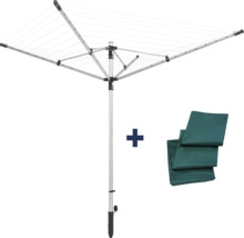Séchoir parapluie en aluminium réglable en hauteur avec housse de protection