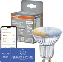 Lampe réflecteur LED LEDVANCE Osram Smart Plus PAR16 GU10 avec température de couleur réglable et compatibilité Smart Home by Hornbach