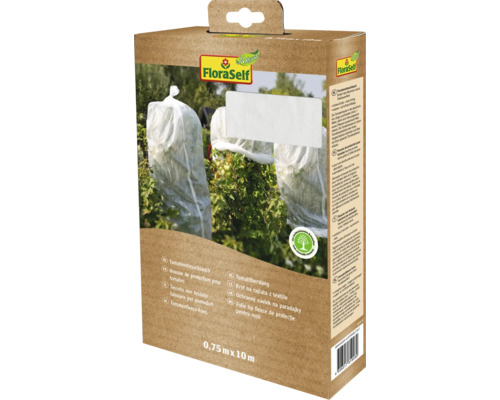 Housse de protection pour tomates FloraSelf 0,75 mètre par 10 mètres pour favoriser la croissance des plants de tomates au jardin.