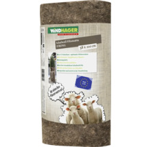 Nappe de feutre de laine de mouton Windhager Strong protection hivernale pour plantes en 38 par 200 centimètres en fibres naturelles