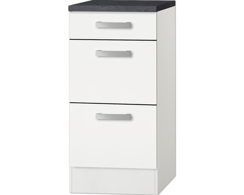 Optifit Auszugunterschrank Oslo214 BxTxH 40 x 60 x 84,8 cm weiß matt zerlegt KUOS U436-9+ Optifit Auszugunterschrank Oslo214 BxTxH 40 x 60 x 84,8 cm weiß matt zerlegt KUOS U436-9+