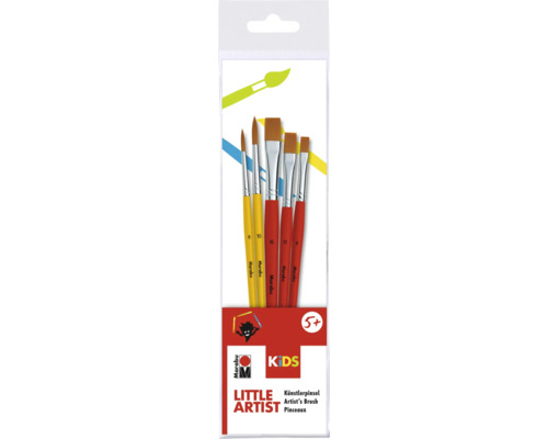 Set de pinceaux pour enfants Marabu Little Artist avec 5 tailles différentes pour les enfants à partir de 5 ans