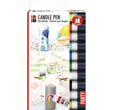 Marabu Candle Pen Set Party mit 10 Kerzenstiften zum Verzieren und Bemalen von Kerzen.