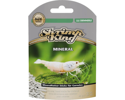 Dennerle Shrimp King Mineral bâtonnets alimentaires pour crevettes 45 grammes aliment complémentaire