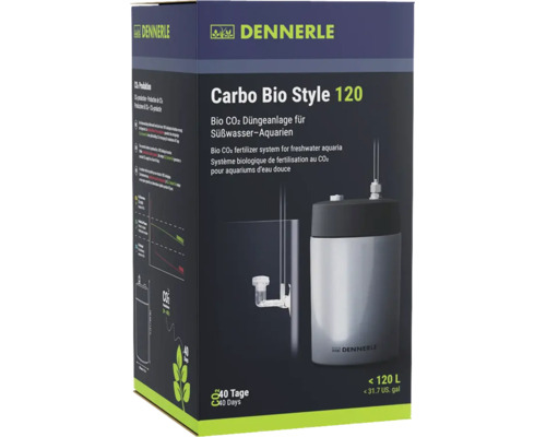 Systeme biologique de fertilisation au CO2 Dennerle Carbo Bio Style 120 pour aquariums d eau douce jusqu a 120 litres